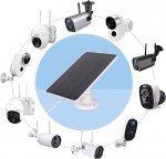 4 W p&auml;ikesepaneel turvakaameratele, Dc 5 V Micro Usb ja Usb C &uuml;hendusega p&auml;ikesepaneel, Ip65 veekindel p&auml;ikeselaadija Eufycam/arlo Essential Spotlight/xl Spotlight kaameratele (valge)