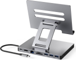 Usb c jaamaga hub, 9-in-1 adapter ipad pro m4 m2 13 12.9 11 tolli dokkimisjaamale, kokkupandav 4k 60hz hdmi, rj45 gigabit ethernet, sd/tf kaardilugeja, 3 usb 3.0, 3.5 mm audio, ipad air