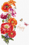 Letistitch L8075 Moon / Coquelicot