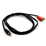 Awaduo rca male kuni 2rca female splitter audio muunduri kaabli adapter audio-video seadmetele (1,5 m / 5 jalga)