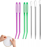 7 villan&otilde;ela komplekt, n&uuml;ri otsaga suured silmadega n&otilde;elad, l&otilde;ngan&otilde;elad, parandusn&otilde;elad, kaardus ots, seinavaiban&otilde;elad, &otilde;mblusn&otilde;elad, makramee n&otilde;elad &otilde;mblemiseks, heegeldusprojektideks (3 stiili)