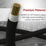 Videokaart Linkup - ava pcie 5.0 16pin (12+4) suure vooluga toitekaabel | 16awg, vormitud, joodetud ja &uuml;mbrisega t&uuml;&uuml;p | 3x8pin pcie 4.0 psu jaoks | &uuml;hildub rtx50 rtx40 rtx30 fe gpu-dega | 40 cm must