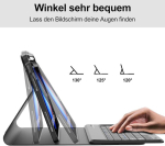 Occtingkind, klaviatuur xiaomi pad 6s pro jaoks, klaviatuuriga &uuml;mbris xiaomi pad 6s pro 12.4 tolli jaoks, magnetiline eemaldatav bluetooth klaviatuur xiaomi pad 6s pro jaoks, qwertz paigutus, usb c, must