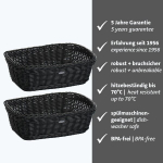 Westmark 2 hoiukorvi - punutud multifunktsionaalne korv, valmistatud s&uuml;nteetilisest kiust - ideaalne leivakorvina, kinkekorvina jne - Saleen Edition (must)