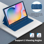 Easyacc &uuml;mbris-kaan Samsung Galaxy Tab S6 Lite 2024/2022/2020 10.4 tollisele tahvelarvutile koos S Pen hoidjaga - &otilde;huke folio-alus, tahvelarvuti kaitse&uuml;mbris, mitme nurga alt vaatamine, sinised t&auml;hed