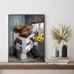 Numbrite j&auml;rgi maalimine t&auml;iskasvanutele loomad, numbrite j&auml;rgi maalimine loomad lastele algajatele, isetehtud k&auml;sitsi maalitud &otilde;limaalikomplekt pintsli ja akr&uuml;&uuml;lv&auml;rviga kingitusteks ja kodu seina kaunistamiseks, ilma raamita, 40 x 50 cm