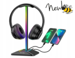 New Bee m&auml;nguri k&otilde;rvaklappide statiiv rgb led valgustuse ja usb hubiga