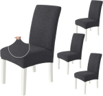 Ystyle venivad toolikatted, 4 tk komplekt, elastsed toolikatted toolidele, eemaldatavad, vastupidavad universaalsed toolikatted banketikaunistuseks ja pulmapidudeks, tumerohelised