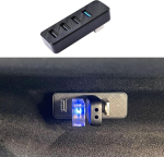 Leikaendi kindalaeka usb-jaotur tesla 2024&ndash;2025 model 3 highland & new model y juniper, 4-in-1 kindalaeka dokkimisjaama tarvikud armatuurlaua kaamerale, v&auml;lkm&auml;luseadmele, laadijale, andmeedastuseks, m&auml;ngudele, muusikale