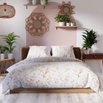 Voodipesu 160x200 puuvillane satiin kevadlilled