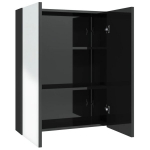 vannitoa peegelkapp, 60 x 15 x 75 cm, MDF, s&auml;ravmust CFE8437241