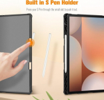 Fintie &uuml;mbris Samsung Galaxy Tab S10+ Plus/s9 Fe+ Plus/s9+ Plus 12.4-tollisele tahvelarvutile, folio kaitse&uuml;mbris mitme vaatenurga, S Pen hoidiku ja dokumendisahtliga, tumehall
