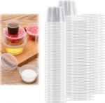 Luckwaii 120 hoiupurgi komplekt kaantega, 25 ml mini kastmekausid, 30 ml v&auml;ikesed plastist toidun&otilde;ud, lekkekindlad v&auml;ikesed kaanega purgid, mikrolaineahjus kasutatavad kastmete ja dippide jaoks