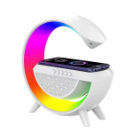 Elight G-kujuline k&otilde;larilamp RGB LED valgustusega ja juhtmevaba nutiseadme laadija - Valge
