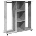 ratastega riidekapp, betoonhall, 102 x 38 x 110 cm, tehispuit CFE655119