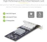 Startech.com 4x 1gbe Sfp v&otilde;rgukaart, arvuti