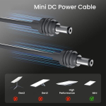 Starlink Mini alalisvoolu toitekaabel, 8awg juhe Ip68 veekindel kummist vask pikenduskaabel Starlink Mini jaoks, hall