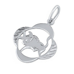 Silvego H&otilde;bedane ripats sodiaagim&auml;rk S&otilde;nn - neljaleheline ristik SILVEGOB10281S05 sSL3773