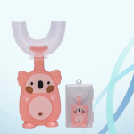 Kiddyz U1 Elektriline Hambahari Lastele 2&ndash;6 Aastat U-kujuline Pehme Silikoonharjased + Tolmukindel Karp Roosa