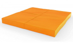 Kokkupandav pehme matt Sanro, 100x100x10 cm, oranž-kollane, 4 osa, -