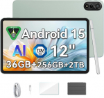 Tahvelarvuti Blackview x Gemini AI 2.0 MEGA 2 WiFi 12" 90Hz, RAM 36 GB ROM 256 GB/SD 2 TB,Android 15 WiFi 6, 9000mAh PC 2.0 - Roheline