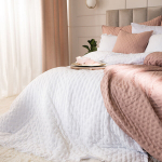 Dekoratiivne voodikate, Markizeta, 200x220 cm, valge