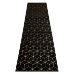 Vaip, Koridorivaibad GLOSS kaasaegne 409C 86 Kuubik, stiilne, glamour, art deco must / kuld