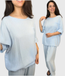 Pluus naistele Muslin, sinine, Universaalne