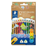 V&auml;rvilised pliiatsid Staedtler Noris Colour Jumbo 12 T&uuml;kid, osad Mitmev&auml;rviline