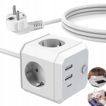 Smart pikendusjuhe 4 pistikupesa 3xusb vooluriba 1.8m