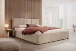 Voodi FORTUNE + Madrats SAPNAS 2 XL|180x200|Tumebeež #6|Veluur