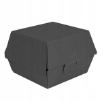 Termo burgerikarp must, 13x12,5x9 cm, 50 tk., Termodėžutė mėsainiams, juoda, 13x12,5x9 cm, 50 vnt.