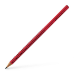 Harilik pliiats Faber-Castell Grip 2001 B, punane, Harilik pliiats Faber-Castell Grip 2001 B, punane