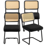 Rattantoolid komplekt, 4 tk, must