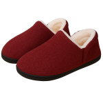 Naiste soojad sussid laia liistuga, bordoopunased