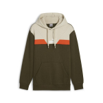 PUMA meeste vabaajajakk PUMA POWER Colorblock Hoodie FL Dark Olive - 68173170, roheline