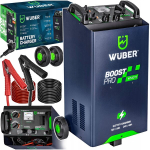Autode aku laadija k&auml;ivitusfunktsiooniga Wuber, 12/24 V, 63 A, 400/700 A, ratastega, must