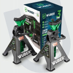 Autode tugijalad Wuber, 2 tk, 3 t, 300&ndash;430 mm, kummist kaitsetega