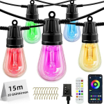 V&auml;lisvalgustite j&otilde;ulutuled, 20 LED, 15 m