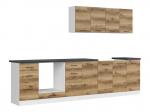 9-osaline k&ouml;&ouml;gim&ouml;&ouml;bli komplekt BRW Junona Line, 300 cm, pruun