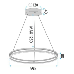 Rippvalgusti Toolight Lhj015-Cp Gold Gold