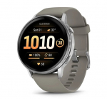 Garmin Venu&reg; 4 &ndash; 45 mm Silver with Silver Gray Silicone Band