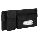 Must nahkne auto p&auml;ikesesirmi korraldaja