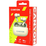CANYON k&otilde;rvaklapid OnGo TWS-10 ANC+ENC Bež, CANYON headset OnGo TWS-10 ANC+ENC Beige CNS-TWS10BG