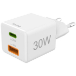 Hama Mini adapter USB-C + USB-A 30W valge
