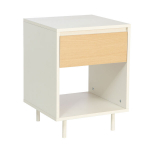 &Ouml;&ouml;kapp / abilaud HERTA 40x40xH54cm, valge/hele puit