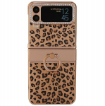 &bdquo;Fashion&ldquo; Kickstand K&otilde;va silikoon (TPU) kaaned - kuldne (Galaxy Z Flip4)