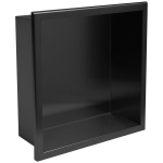Sisseehitatav vannitoa riiul REA 04, 30x30 cm, Black matt