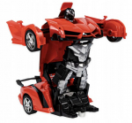 Happy people andy laste transformer-robotauto, punane, 23 cm
