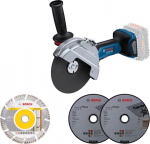Akutoitel t&ouml;&ouml;tav nurklihvija Bosch GWS 18V-180 P Professional, 18 V, ilma aku ja laadijata